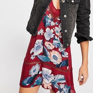 NWOT Free People Willow Printed Mini Dress